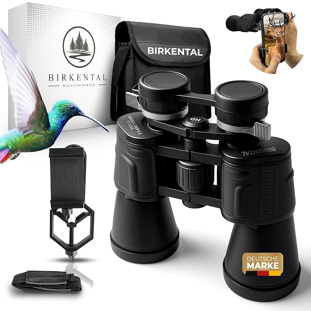 Binocolo Birkental 10x50 nero con conchiglie girevoli