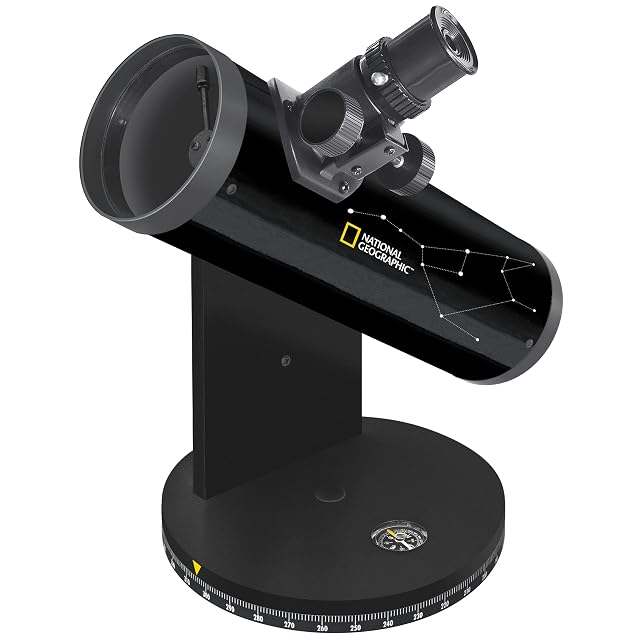 Dobson compatto National Geographic 76/350 sulla sua base da tavolo
