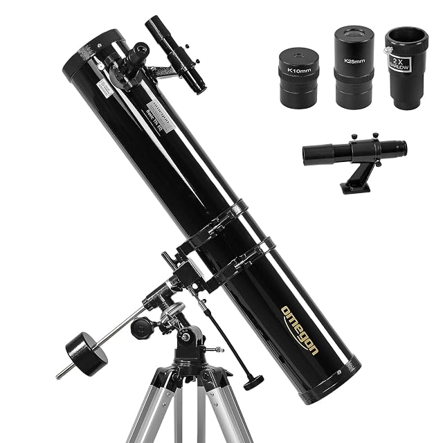 Newtoniano Omegon N 114/900 sulla sua montatura equatoriale EQ-1