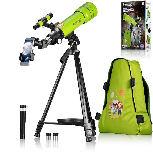 Rifrattore per bambini BRESSER JUNIOR 70/400 con il suo zaino