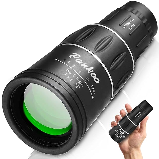 Monocolo Pankoo 16×52 con corpo rivestito in gomma