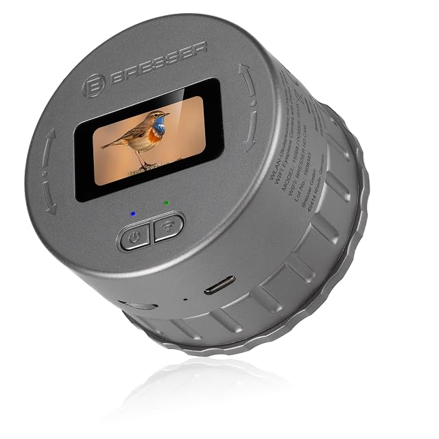 Camera per oculare Bresser in Wi-Fi con il suo display da 1,47 pollici