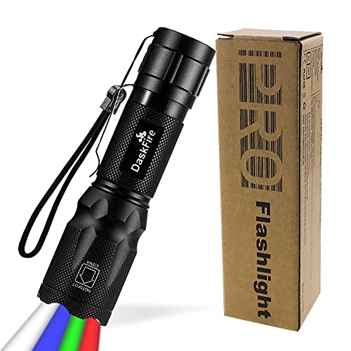 Torcia a LED DaskFire 4 in 1 con luce rossa, verde e blu