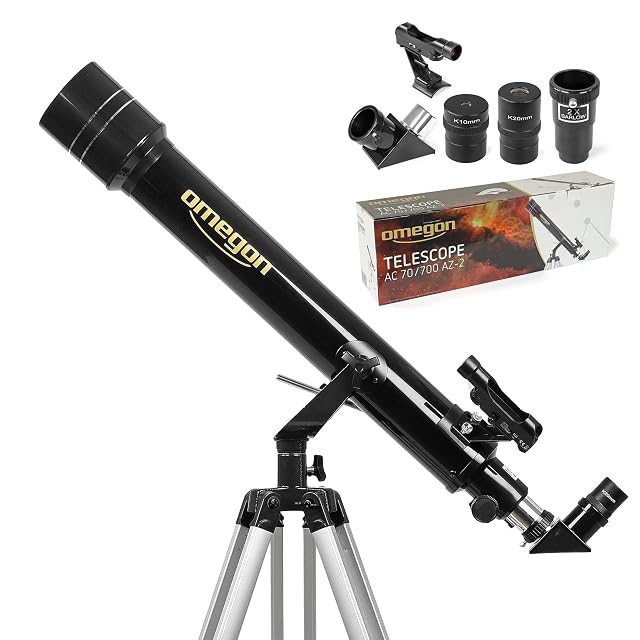 Rifrattore acromatico Omegon AC 70/700 sulla sua montatura altazimutale AZ-2