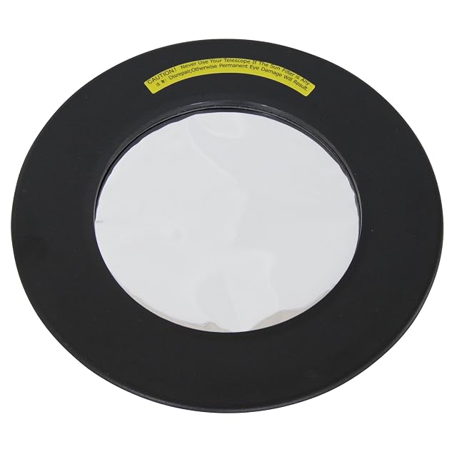 Filtro solare a piena apertura Omegon nel suo telaio di plastica stampata