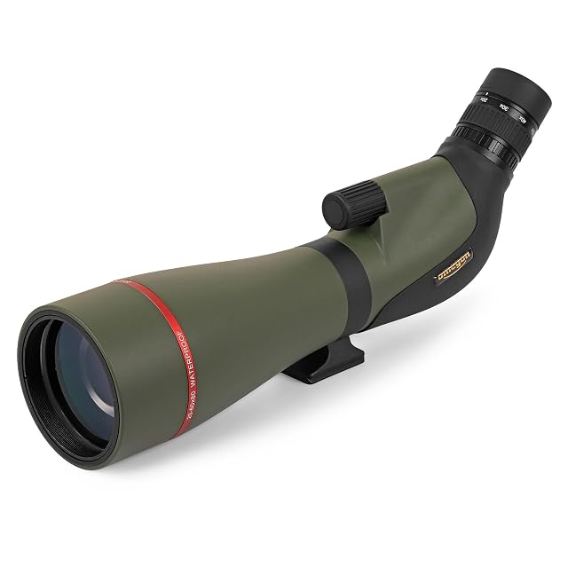 Cannocchiale a zoom Omegon 20-60×80 con il paraluce anticondensa estratto