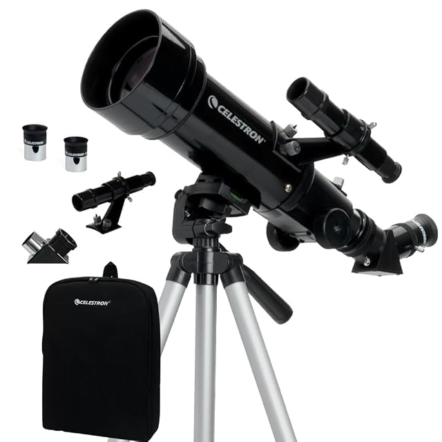 Rifrattore Celestron Travel Scope 70 con il suo zaino e il treppiede